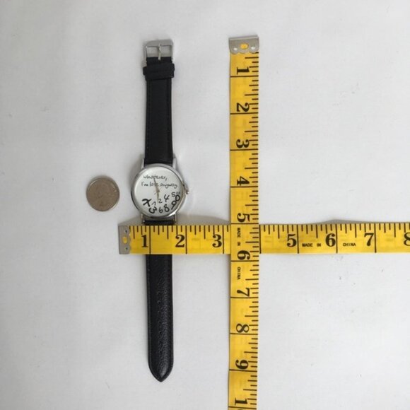Whimsical Watch Women’s Novelty Gift I’m Late Phrase Watch NEW Statement Quartz - Picture 5 of 14